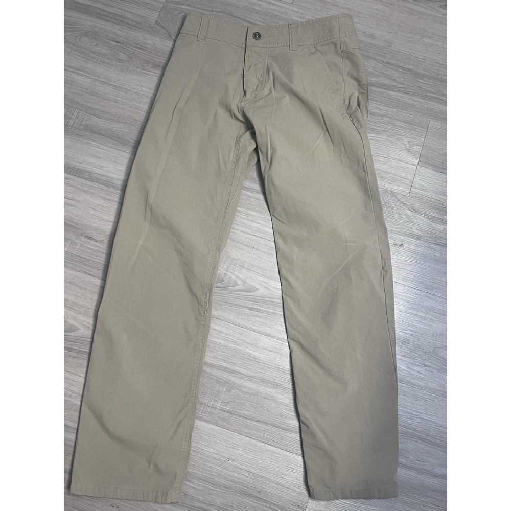 Kuhl Slax Pants Mens 30x30 Tan Khaki Hiking Outdoors Camping Chino Slacks Casual